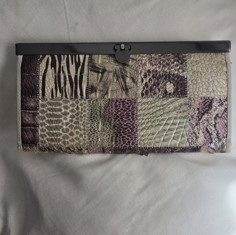 Source Unknown Multicolor Patchwork Clutch - image 1
